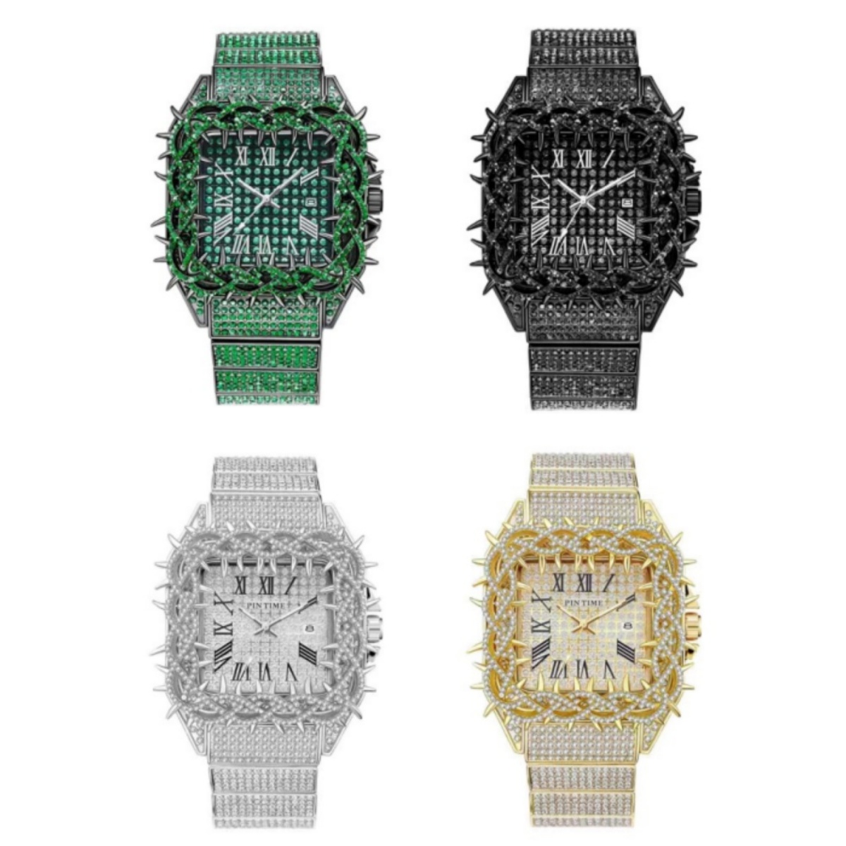 Luxury Watch Iceberg - Мужские кварцевые часы Iced Out Square