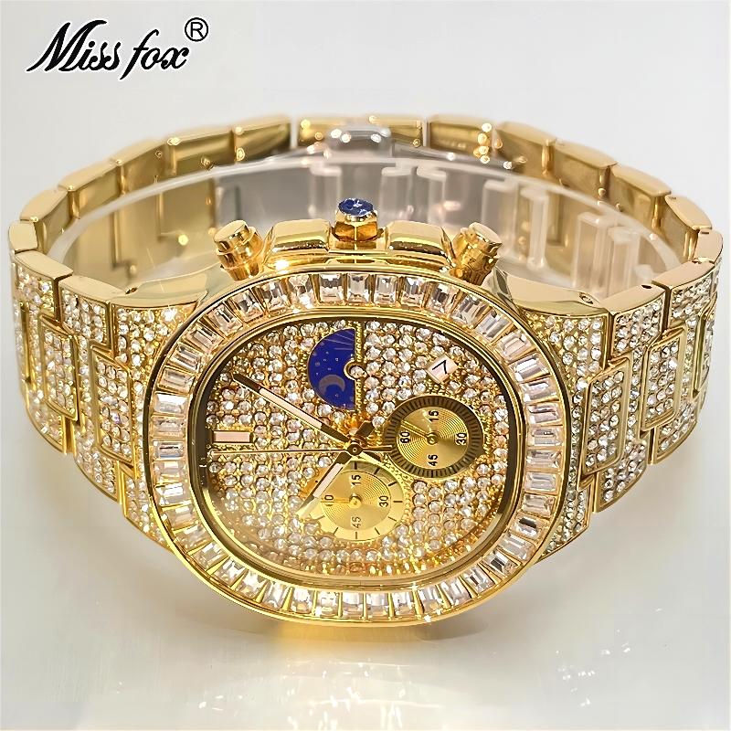 Luxury Watch Iceberg - MISSFOX Роскошные золотые часы Мужская мода