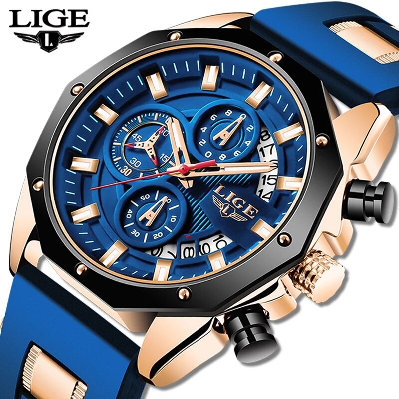 LIGE модные мужские часы лучши – обзор и цена Luxury Watch Maker